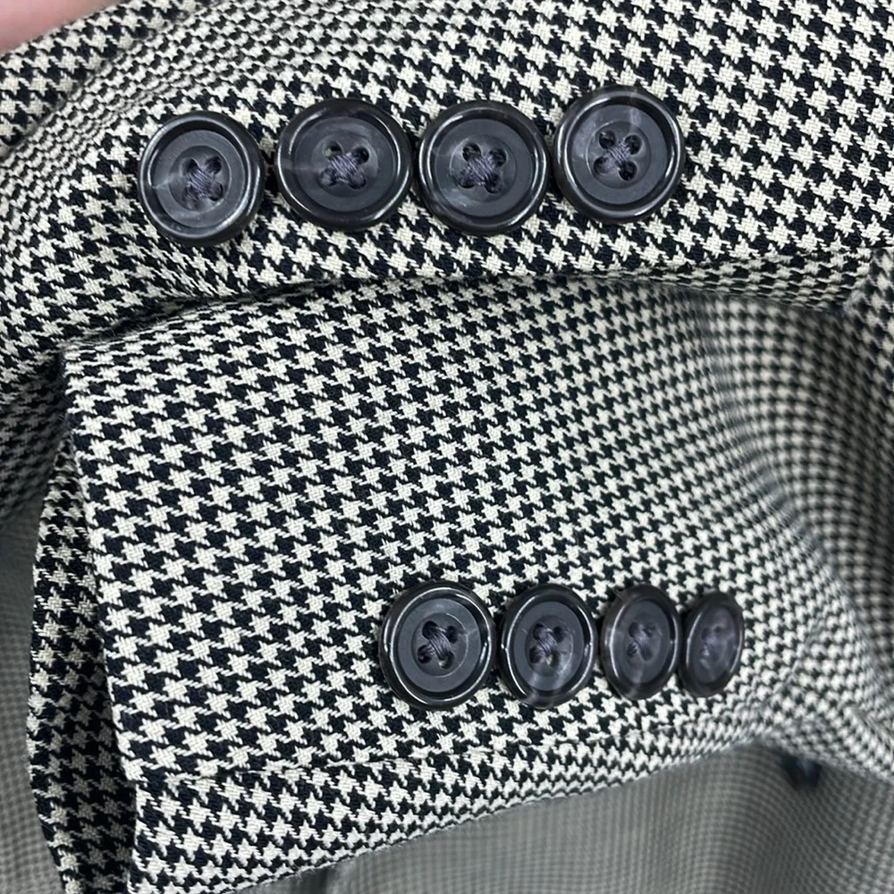 Vintage Oscar De La Renta Houndstooth sport coat jacket Size 44L